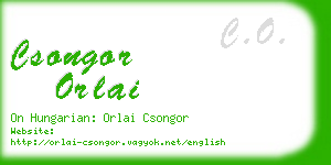 csongor orlai business card